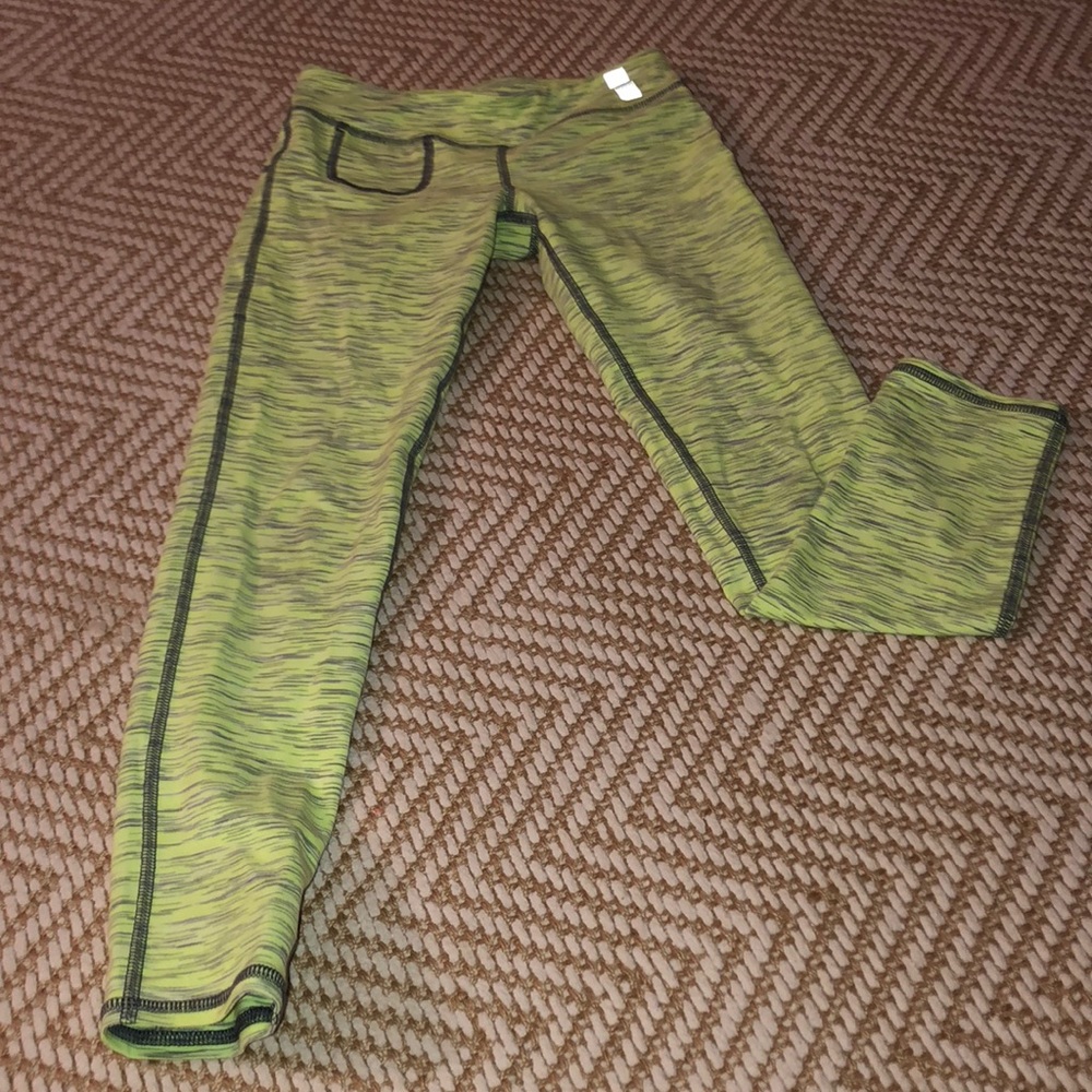 Zella girl Green and grey leggings